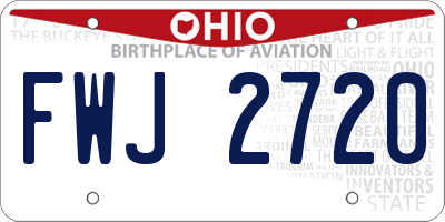 OH license plate FWJ2720
