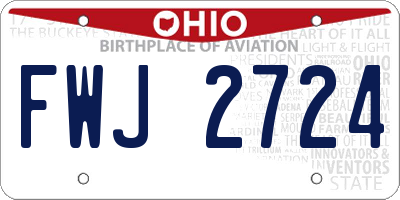 OH license plate FWJ2724