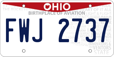 OH license plate FWJ2737
