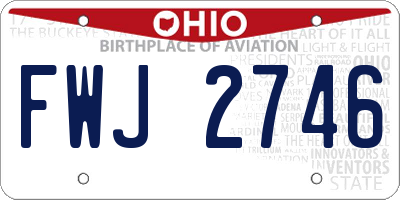 OH license plate FWJ2746