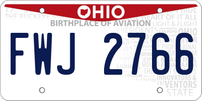 OH license plate FWJ2766