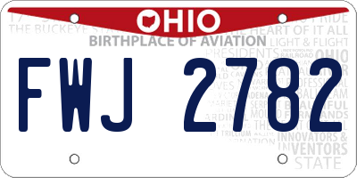 OH license plate FWJ2782