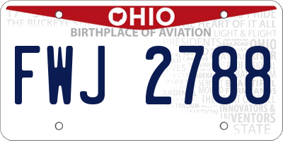 OH license plate FWJ2788