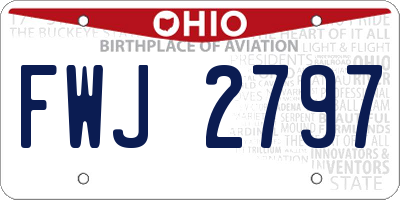 OH license plate FWJ2797