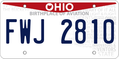 OH license plate FWJ2810
