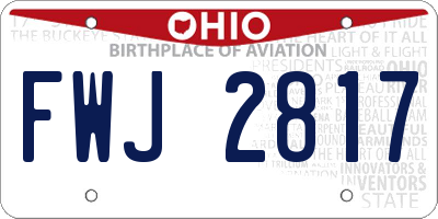 OH license plate FWJ2817