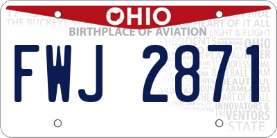 OH license plate FWJ2871