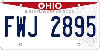 OH license plate FWJ2895