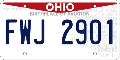 OH license plate FWJ2901