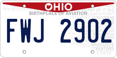 OH license plate FWJ2902