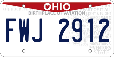 OH license plate FWJ2912