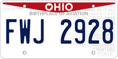 OH license plate FWJ2928