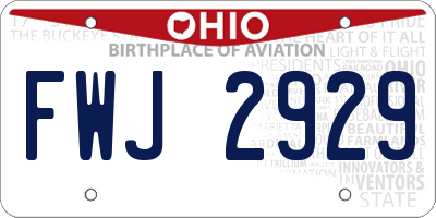 OH license plate FWJ2929