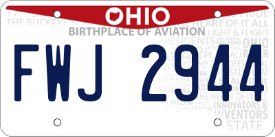 OH license plate FWJ2944