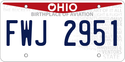 OH license plate FWJ2951
