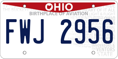 OH license plate FWJ2956