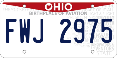 OH license plate FWJ2975