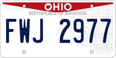 OH license plate FWJ2977