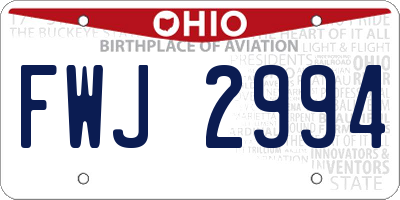 OH license plate FWJ2994
