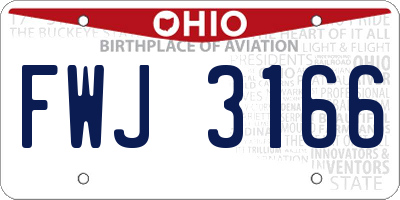 OH license plate FWJ3166