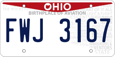 OH license plate FWJ3167
