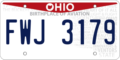 OH license plate FWJ3179