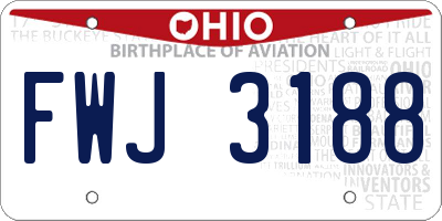 OH license plate FWJ3188