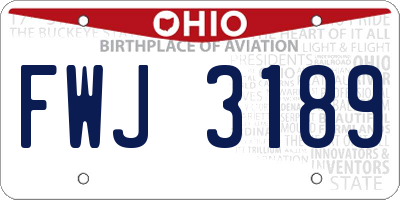 OH license plate FWJ3189