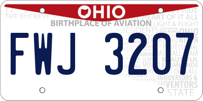 OH license plate FWJ3207