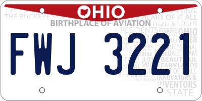 OH license plate FWJ3221