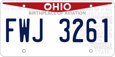 OH license plate FWJ3261