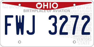 OH license plate FWJ3272