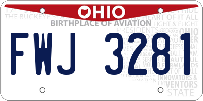 OH license plate FWJ3281