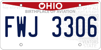 OH license plate FWJ3306