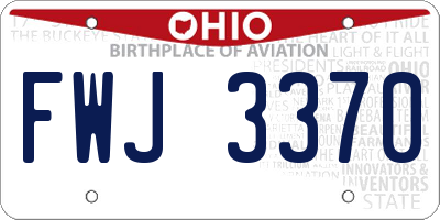 OH license plate FWJ3370