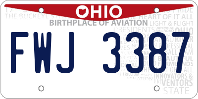 OH license plate FWJ3387