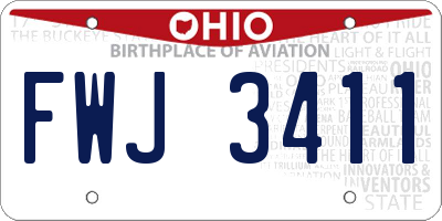 OH license plate FWJ3411