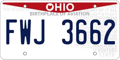 OH license plate FWJ3662