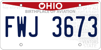 OH license plate FWJ3673