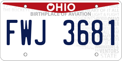OH license plate FWJ3681