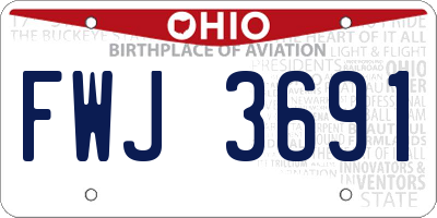 OH license plate FWJ3691