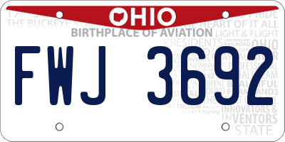 OH license plate FWJ3692