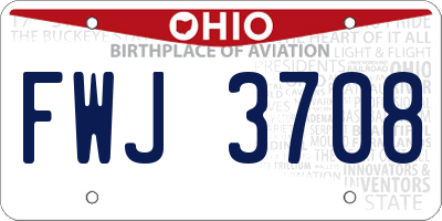 OH license plate FWJ3708