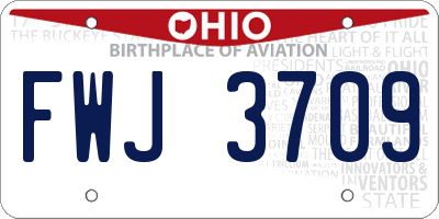 OH license plate FWJ3709