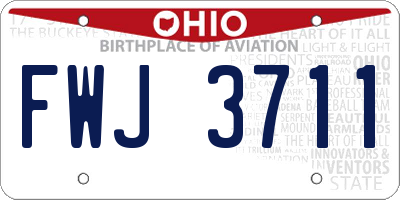 OH license plate FWJ3711