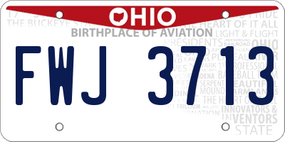 OH license plate FWJ3713