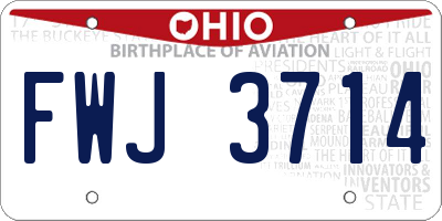 OH license plate FWJ3714