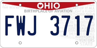 OH license plate FWJ3717