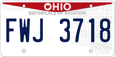 OH license plate FWJ3718