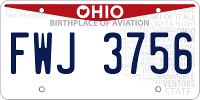 OH license plate FWJ3756